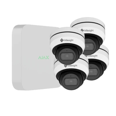 Ajax NVR Video Kits with. 4 pieces Milesight camera