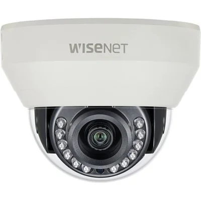 Hanwha HCD-7010RA HD Plus Series, DWDR 4MP 2.8mm Fixed Lens, IR 20M HDoC Dome Camera, White