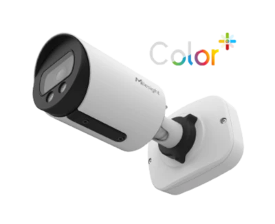 Milesight AI Mini-Bullet IP Camera, Fullcolor, 8.0MP, 2.8mm, FOV 108°, 30m White LED, IP67/IK10, NDAA
